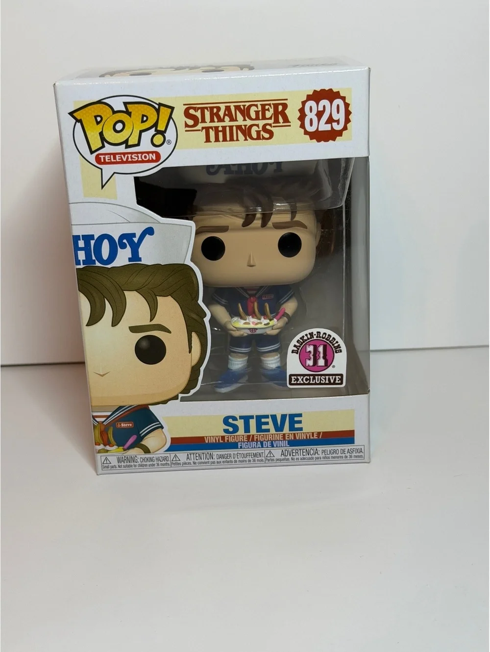 Funko Pop! Netflix Stranger Things STEVE #829 Baskin Robbins Exclusive